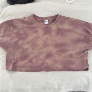 Aritzia crop tie dye top